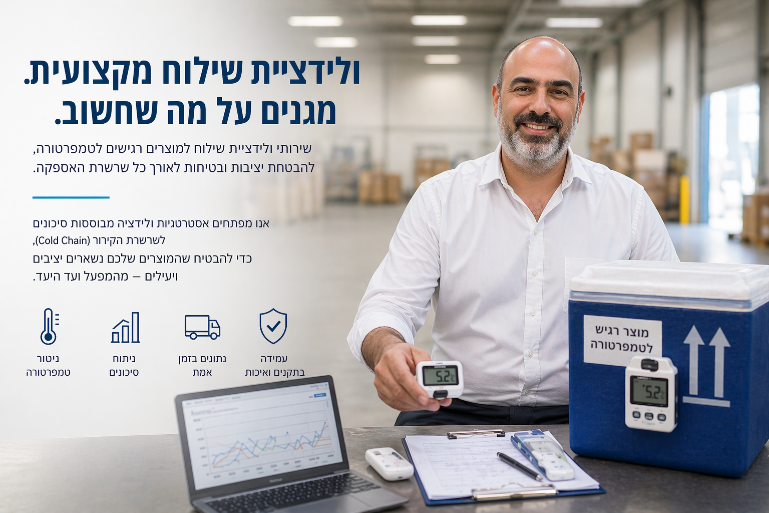 ולידציית שילוח מקצועית למוצרים רגישי טמפרטורה